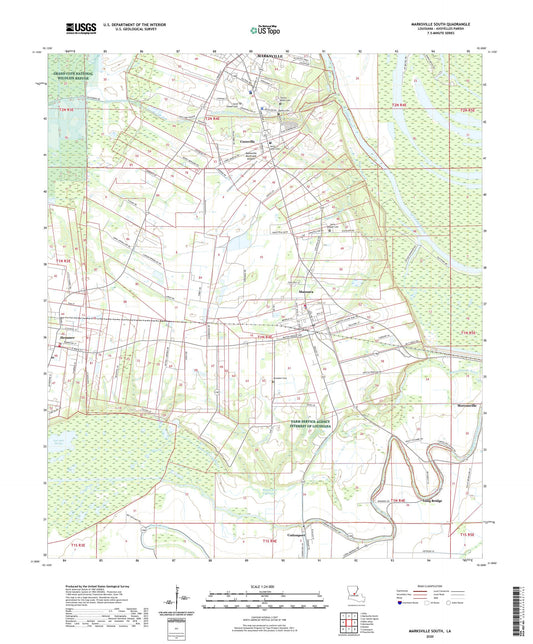 Marksville South Louisiana US Topo Map Image