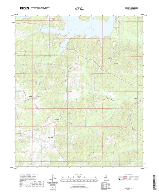 Marsalis Louisiana US Topo Map Image