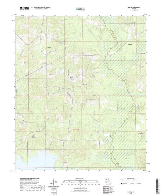 Martin Louisiana US Topo Map Image
