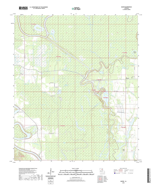 Mason Louisiana US Topo Map Image