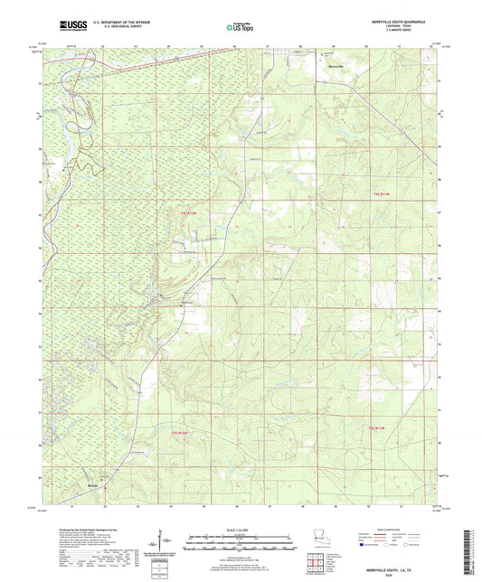 Merryville South Louisiana US Topo Map Image
