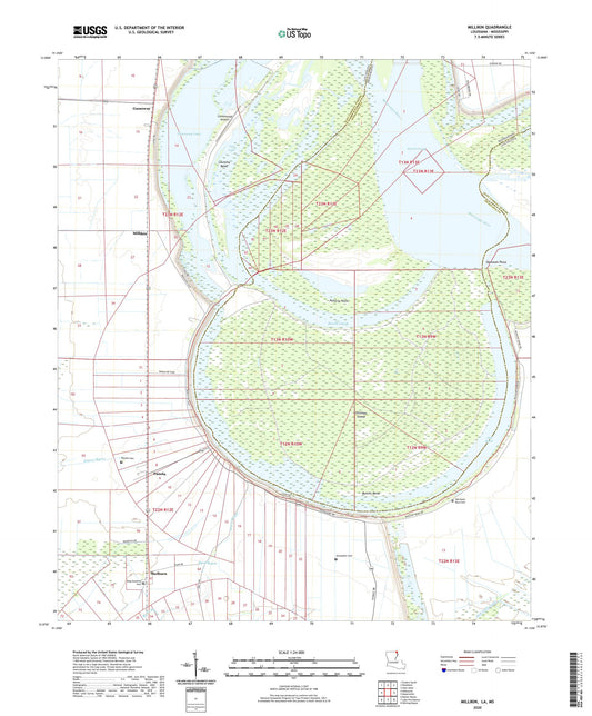 Millikin Louisiana US Topo Map Image