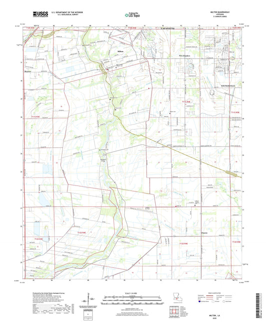 Milton Louisiana US Topo Map Image