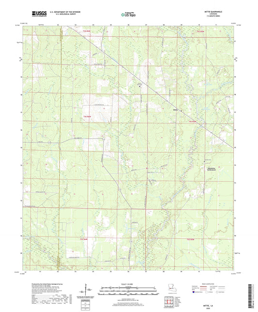 Mittie Louisiana US Topo Map Image