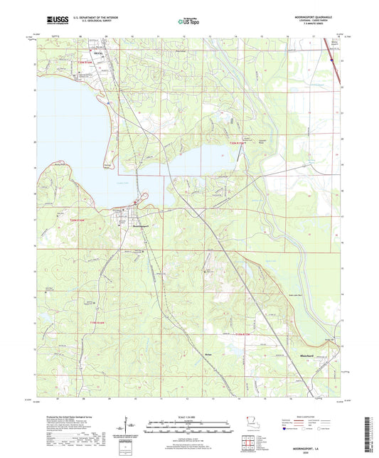 Mooringsport Louisiana US Topo Map Image