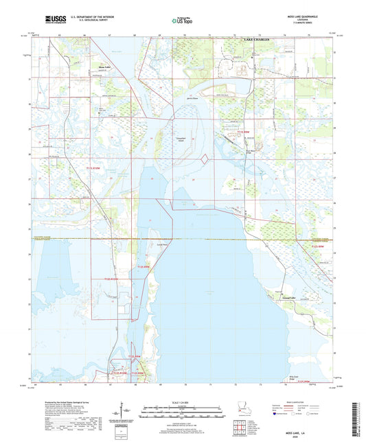 Moss Lake Louisiana US Topo Map Image