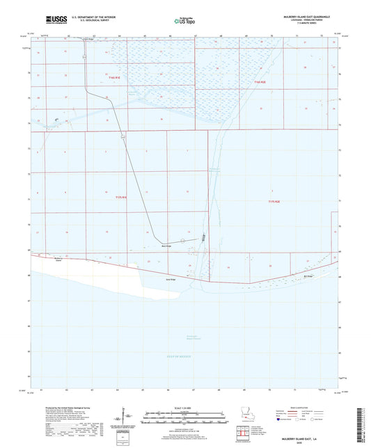 Mulberry Island East Louisiana US Topo Map Image