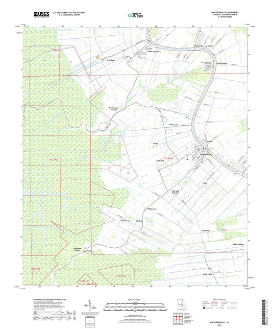 Napoleonville Louisiana US Topo Map Image