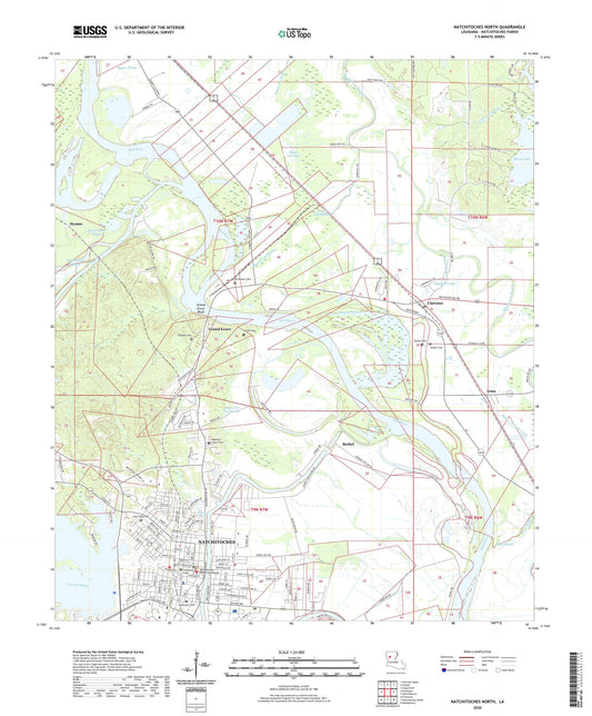 Natchitoches North Louisiana US Topo Map Image