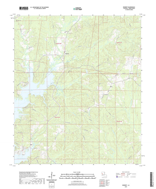 Negreet Louisiana US Topo Map Image