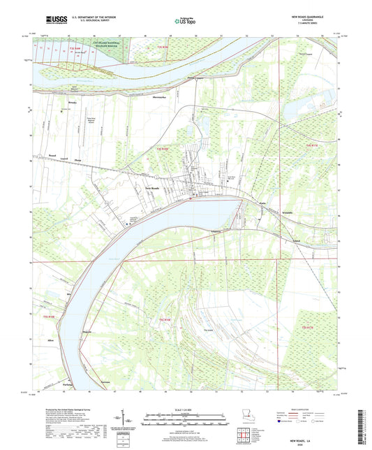 New Roads Louisiana US Topo Map Image