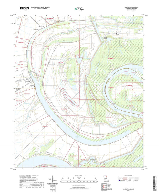 Newellton Louisiana US Topo Map Image