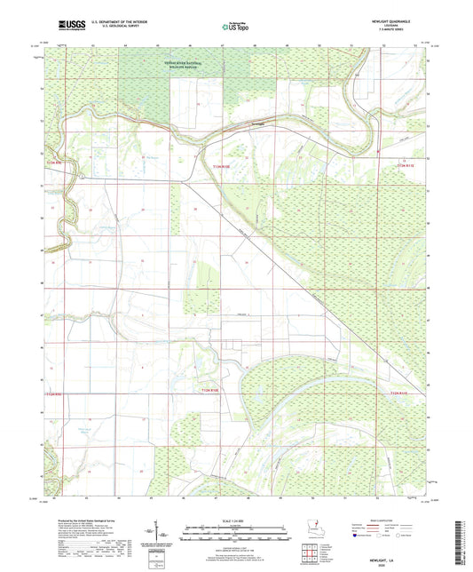 Newlight Louisiana US Topo Map Image