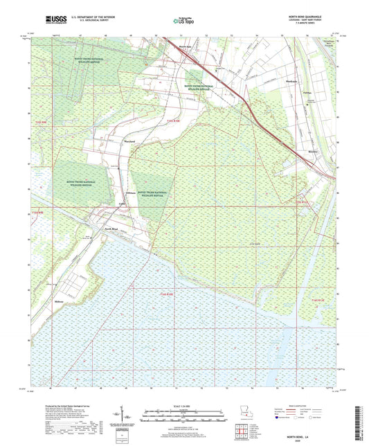North Bend Louisiana US Topo Map Image