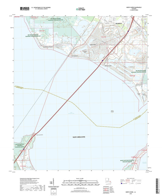 North Shore Louisiana US Topo Map Image