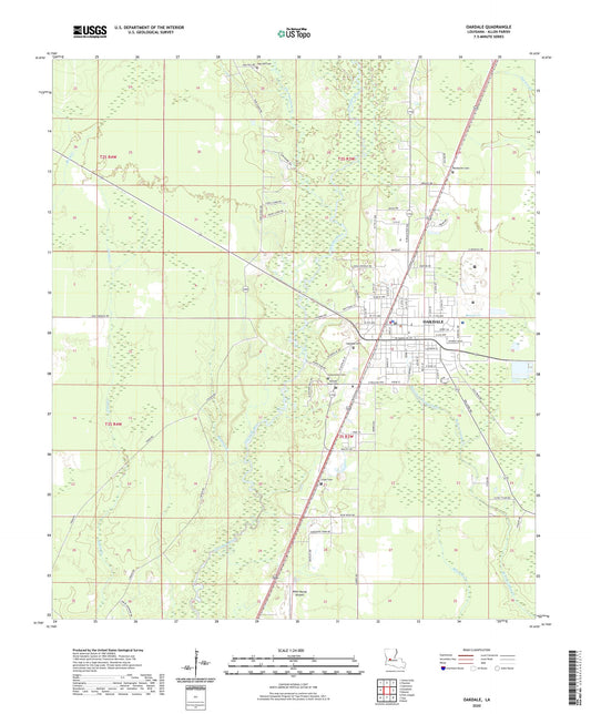 Oakdale Louisiana US Topo Map Image