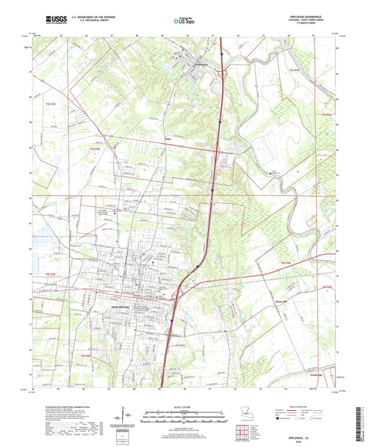 Opelousas Louisiana US Topo Map Image