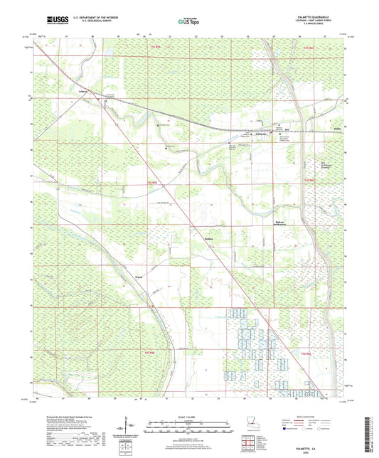 Palmetto Louisiana US Topo Map Image