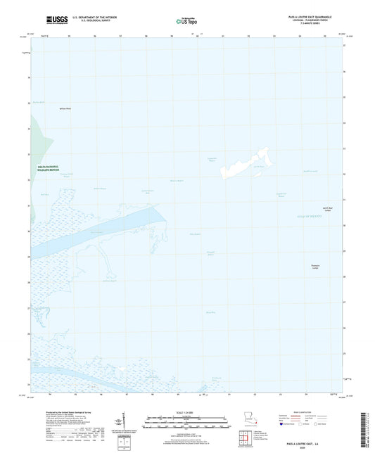 Pass a Loutre East Louisiana US Topo Map Image