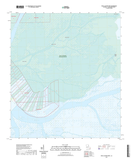 Pass a Loutre West Louisiana US Topo Map Image