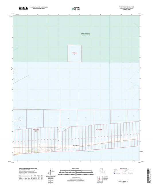 Peveto Beach Louisiana US Topo Map Image