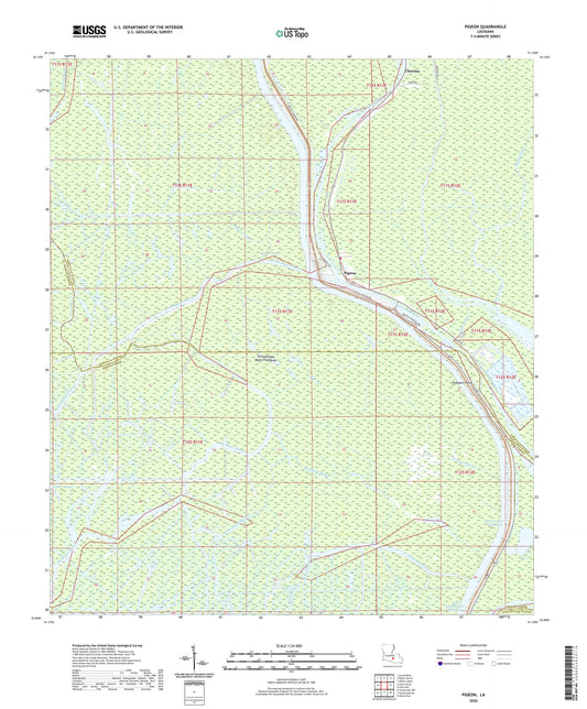 Pigeon Louisiana US Topo Map Image