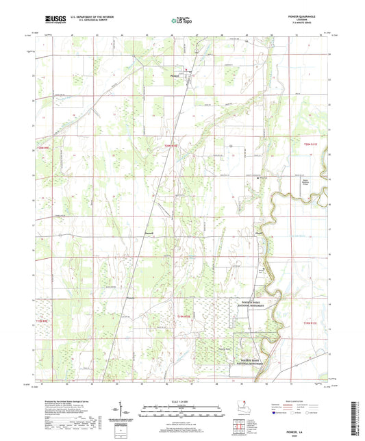 Pioneer Louisiana US Topo Map Image