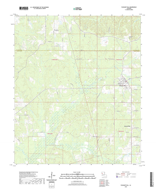 Pleasant Hill Louisiana US Topo Map Image