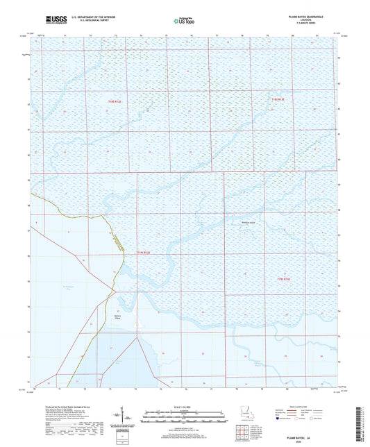 Plumb Bayou Louisiana US Topo Map Image