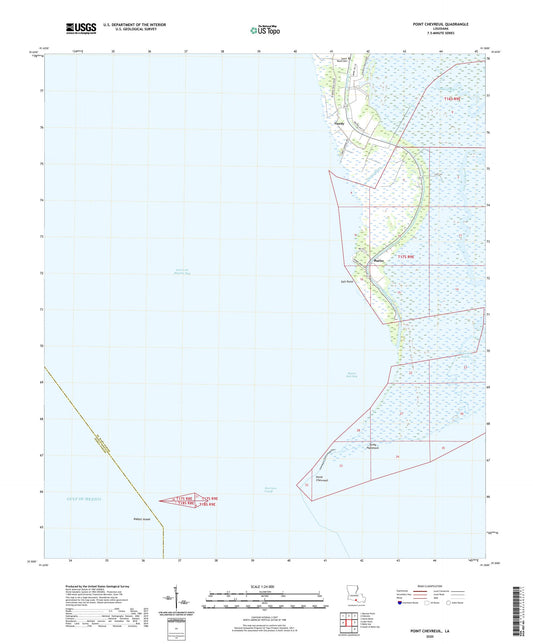 Point Chevreuil Louisiana US Topo Map Image