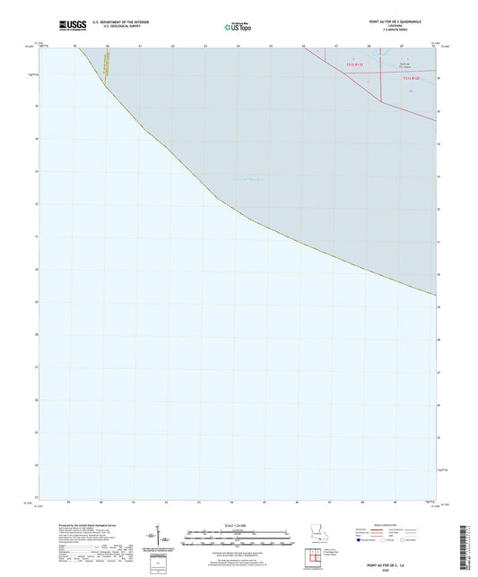 Point au Fer OE S Louisiana US Topo Map Image