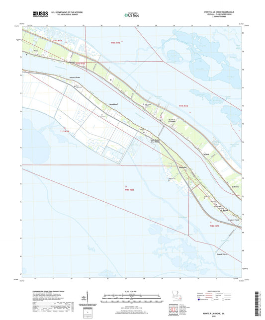 Pointe a la Hache Louisiana US Topo Map Image