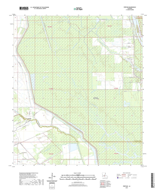 Portage Louisiana US Topo Map Image