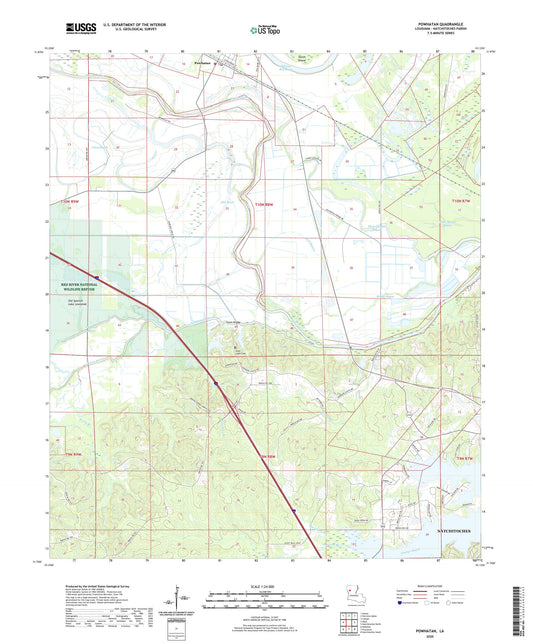 Powhatan Louisiana US Topo Map Image