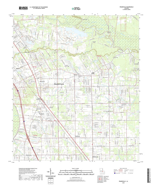 Prairieville Louisiana US Topo Map Image