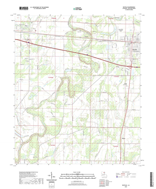 Rayville Louisiana US Topo Map Image