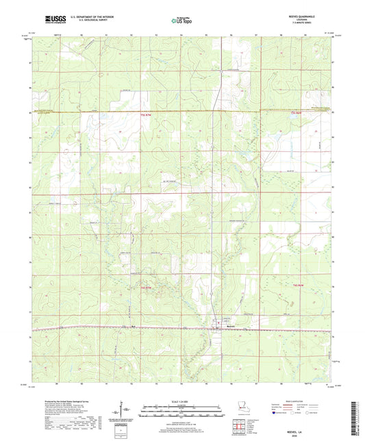 Reeves Louisiana US Topo Map Image