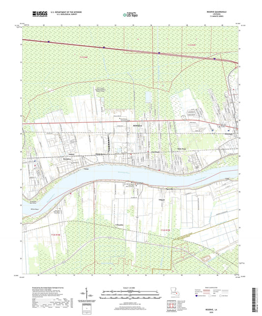 Reserve Louisiana US Topo Map Image