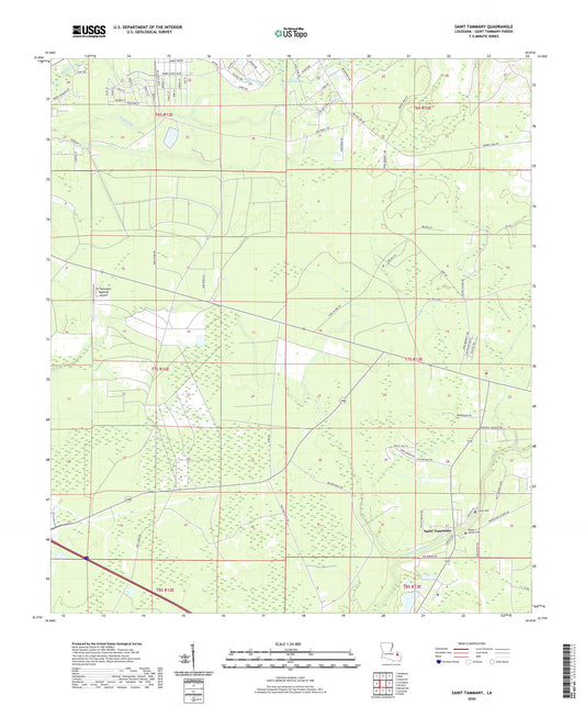 Saint Tammany Louisiana US Topo Map Image