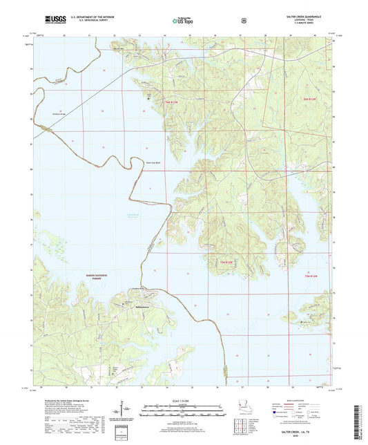 Salter Creek Louisiana US Topo Map Image