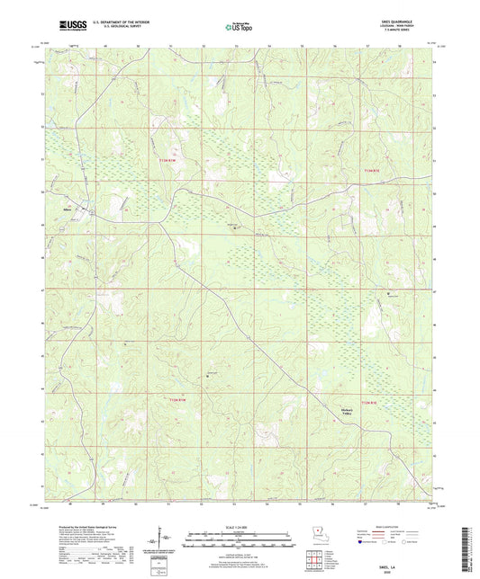 Sikes Louisiana US Topo Map Image