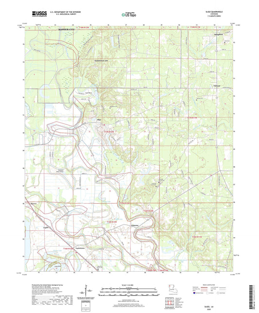 Sligo Louisiana US Topo Map Image