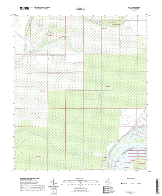 Slocum Louisiana US Topo Map Image