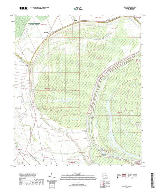 Somerset Louisiana US Topo Map Image
