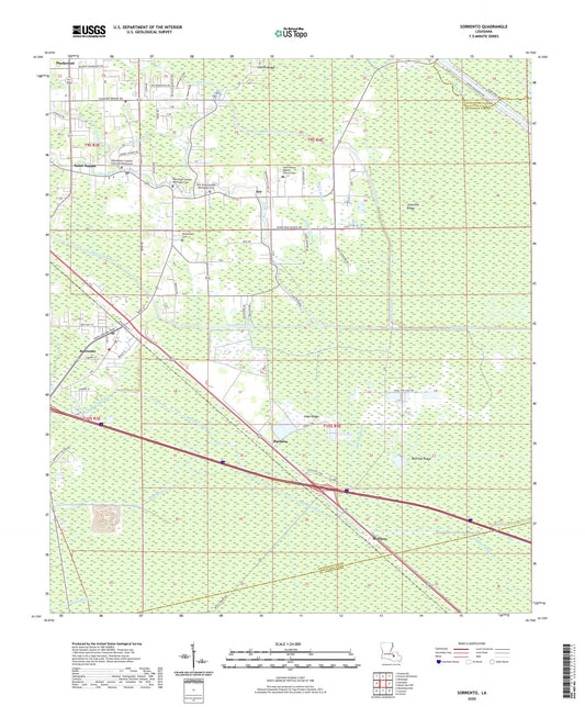 Sorrento Louisiana US Topo Map Image