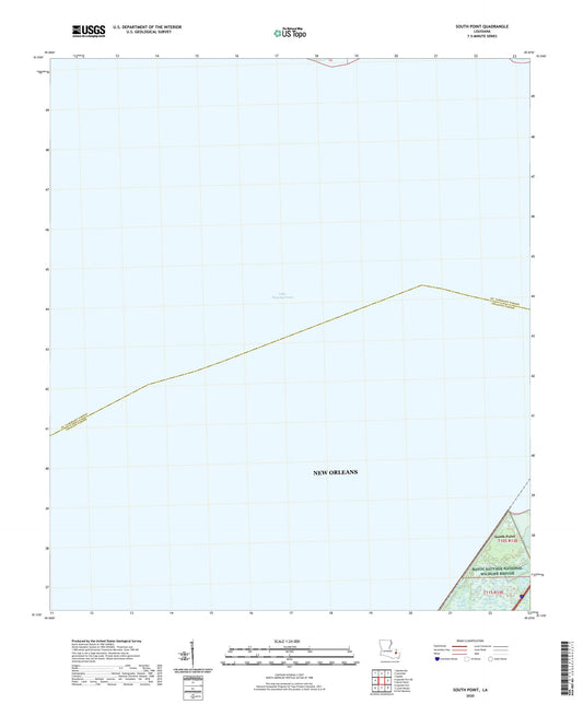 South Point Louisiana US Topo Map Image