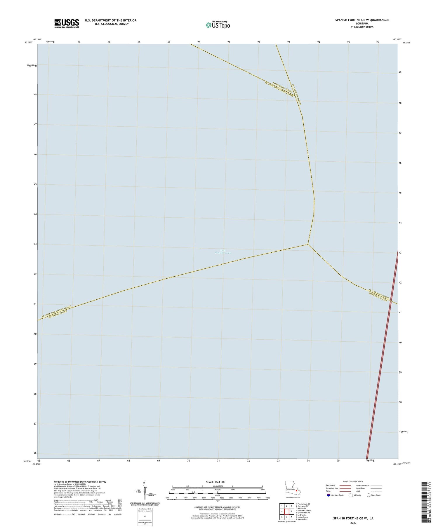 Spanish Fort NE OE W Louisiana US Topo Map Image
