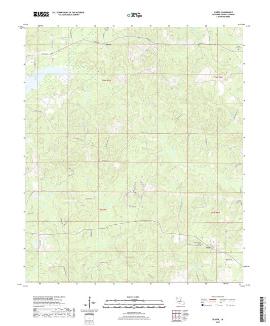 Sparta Louisiana US Topo Map Image