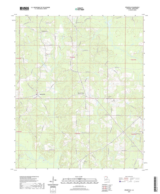 Spearsville Louisiana US Topo Map Image