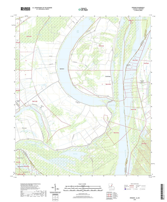 Spokane Louisiana US Topo Map Image